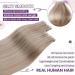 LaaVoo 55cm Tape In Real Hair Extensions - Ash & Light Blonde Highlights 20pcs 50g Remy Seamless Hair Extensions #P18/613 - Buy Online on GoSupps.com