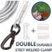 Premium Shock-Absorbing Linen Dog Tie Out Leash - 3-15m Length for Courtyard & Farm Use - Durable & Reliable (Silbrig) - Buy Online on GoSupps.com
