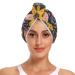 Flower Graffiti Hair Towel 2 Pack Super Absorbent Hair Drying Towel Quick Dry Hair Turbans Head Towel with Button Twisty Wrap for Women Girls