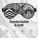 Black and White Geometric Lines Eye Mask | Soft Adjustable Sleeping Mask for Men & Women - Nighttime Comfort - Buy Online on GoSupps.com