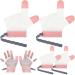 SATINIOR 2 Pairs 4 Pieces Stop Thumb Sucking Finger Guard Pink Breathable Baby Finger Sucking Stop Kit (15 month-3 years)