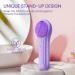 Silicone Face Scrubber Electric Facial Cleansing Brush Skincare Tools with Magnet Charger for Deep Cleaning|Gentle Exfoliating|Massaging (Purple) - Buy Online on GoSupps.com