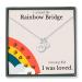HOPE LOVE SHINE Rainbow Bridge Pet Memorial Necklace - Dog Sympathy Gifts Loss of Pet Cat Memorial Jewelry for Women & Men - Dog Dad & Dog Mom Necklace for Death of a Pet - Cat & Dog Memorial Gifts SILVER