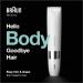 Braun Body Mini Trimmer - Gentle Body Hair Removal Precision Trimmer - Wet & Dry - 100% Waterproof - BS1000 White - Buy Online on GoSupps.com