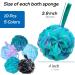 10 Pcs Exfoliating Shower Loofah Sponge Pouf Balls for Body Wash - Bathing Accessories for Women & Men - Buy Online on GoSupps.com