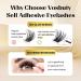 Self Adhesive Eyelashes Clusters Kit - 48Pcs Pre-Glued Lash Extensions with Tweezer | Easy DIY Falsies 10-16mm Black - Buy Online on GoSupps.com