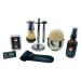 G.B.S Shaving Gift Set Long Handle Double Edge Safety Razor Alum Aftershave Block Chrome Bowl with Natural Shave Soap Shaving Brush Grooming Kit for Men