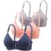2024 Women's Summer Bras - 3 Pieces Breathable Comfortable Wireless Blue - Perfect for Small Sizes - Buy Online on GoSupps.com