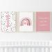 Pompom Prints Set of 3 Girls Bedroom Prints Rainbow Nursery Prints Scandi Boho Style Nursery Decor Playroom Prints Picture Frames not Included (A4 I) A4 I