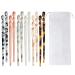 12 Pcs Acetate Hair Sticks Chinese Hair Pins Chopsticks Vintage Bun Pins with Leopard Print Tortoise Shell Special Retro Hairpins Disk Bun Clip Styling Accessories with Storage Bag for Women Girls