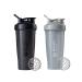 BlenderBottle Classic Shaker Bottle Perfect for Protein Shakes and Pre Workout, 28-Ounce (2 Pack), Grey and Black