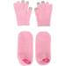 Qukaim Repair Spa Gloves Socks Moisturizing Gel Gloves Socks Set Touch Screen Spa Gloves Socks for Dry Cracked Hands Feet Pink - Buy Online on GoSupps.com