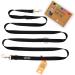 Kuri Pai 3m dog leash for large dogs comfortable and comfortable Kleine leash rehabilitation leash double linen sustainable from bamboo |L (2.5cm wide) - black L (280cm x 2.5cm) - (large dogs) black