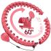 JKSHMYT Smart Weighted Hula Circle Hoop for Adults Weight Loss, Infinity Fitness Hoop, Fit Hoop 4lb Plus Size 60 inch Waist, 32 Detachable Links, Suitable for Women and Beginners pink