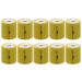 10x Exell 1/2D Size 1.2V 2500mAh NiCD Button Top Rechargeable Batteries for instruments/equipment electric razors toothbrushes radio controlled devices electric tools