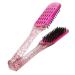 Buy Hair Straightening Splint Comb for Women | Double-Sided Clamp Brush | High-Temperature Resistant Tool for Home Salon | Rose Red Color - Buy Online on GoSupps.com