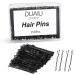 DUAIU 150 Pcs Bobby Pins - 6 cm Long Hair Pins for Women Hair Styling - Thicker & Strong Hair Grips Kirby Grips for Women Girls and Hairdressing Salons (Black)