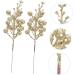 HOMSFOU 40 Pcs Christmas Imitation Berries Faux Winter Berry Sprigs Decorative Branch Gold Berry Picks Craft Berry Stems Cone Outdoor Plants Christmas Tree Picks Frosted Foam Blueberry Goldenx4pcs 19X5X5CMx4pcs - Buy Online on GoSupps.com