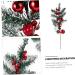 ABOOFAN 2Pcs christmas tree picks fake plant decorate decorative items Berry pine cone fruit plant flower branch nativity decor Jesus decorations crafts filler holly flowers - Buy Online on GoSupps.com