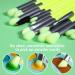 Docolor Eye Makeup Brushes Set - 15pcs Professional Brushes for Eyeshadow, Concealer, Eyebrow, Eyelash, and Eye Liners - Neon Green - Buy Online on GoSupps.com