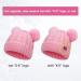 Baby Girls Double Pom Pom Bobble Hat - Toddler Winter Beanie | Kids Warm Knitted Bonnet Cap for Boys & Girls 1-6Y | Pink - Buy Online on GoSupps.com