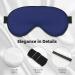Navy Blue Print Sleep Masks - Comfortable & Super Soft Eye Mask with Adjustable Strap | Lightweight Travel & Home Use - Buy Online on GoSupps.com