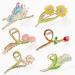 6Pcs Flower Hair Clips Flower Metal Claw Clip Large Butterfly Claw Clips for Thick Hair Summer Fun Hair Clips for Styling Hair Accessories for Women Strong Hold Hair Barrette Hair Jewelry Butterfly and flowers