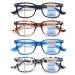 CLASAGA Progressive Multifocus Reading Glasses for Women Men Blue Light Blocking Multifocal Computer Readers Eyeglasses 4 Mix 1.75 x