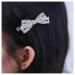 Inilbran Vintage Rhinestone Bow Hair Clip Barrette Rainbow Crystal Wedding Hair Barrettes Shiny Crystal Hairpins Barrette Paved Cz Bowkont Hair Pins Hairclip Crystal Wedding Headpieces Accessories
