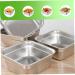 Wash Basin Dish Tub for Kitchen Sink Large Capacity Stainless Steel Basin with Rolled & Wide Edge Stackable Washing Basket for Fruit Kitchen No Drain Hole - Buy Online on GoSupps.com