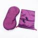 Sleep Eye Mask for Men & Women - 2Pack Soft Silk Blindfold with Earplugs | Travel Sleep Masks (Black & Purple - Buy Online on GoSupps.com
