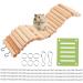 Rat Ladder Bridge Wooden Hamster Climbing Ladder and Swing Small Animal Bendable Fence Climbing Stair Toy Cage Accessories for Bird Parrot Hamsters Chipmunks - Buy Online on GoSupps.com