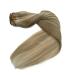 22 Inch Real Human Hair Clip in Extensions - Ash Blonde to Blonde Highlights - Remy Hair - 7 Pieces - 70G - Women's Hair Clip ins - Buy Online on GoSupps.com