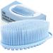 Avilana Luffa Exfoliating Body Scrubber 2-in-1 Silicone - Antibacterial Silicone Shower Brush Loofa 1 Count (Pack of 1)