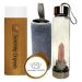Serenity Crystals Infused Water Bottle (Stainless Steel with Rose Quartz Obelisk Wand) Stainless Steel Rose Quartz Wand