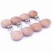 Sutoyuen 10Pcs 30mm (1.18) Natural Wood Pacifier Holder Round Beech Metal Teether Wooden Teething Beads Suspender Clips DIY Pacifier Accessories