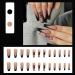 Black Snake Glossy Acrylic False Nails 24PCS Medium Press On Nails | Long Fake Nails with Glue Stickers | Stylish Black Dragon Design | Full Cover Stick On Nails for Women and Girls - Buy Online on GoSupps.com