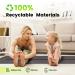 GOGOKIWI Large Non-Slip Yoga Mat 6'x4'/3' | Extra Wide 1/4 Inch Thick Workout Mat for Home Gym | Ideal for Yoga, Pilates, Stretching & Fitness | Just Black - Buy Online on GoSupps.com