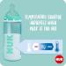 NUK First Choice+ Anti Colic Baby Bottles Set | 0-6 Months | BPA-Free | Temperature Control | Silicone Teat | Blue | 300ml | 3 Count Pack | Turquoise Bubbles - Buy Online on GoSupps.com