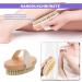 Buy Dry Brush Set - 2 Natural Bristle Body Brushes for Exfoliating & Lymphatic Massage | International Shipping - Buy Online on GoSupps.com