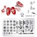 Uonlytech nail polish 5pcs christmas nail art stamp plates diy nail picture stencil manicure Christmas nail art sticker for m Dchen women Christmas party nail art