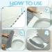 Washable Toilet Seat Covers Set | Thick Padded & Non-Slip Toilet Cushions | 4 Pairs in Grey, Brown, White & Blue | Soft Bathroom Supplies - Buy Online on GoSupps.com