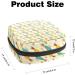 Yellow and Blue Fish Hook Sanitary Napkin Storage Bag - Portable Period Pouch for Women and Teens - Multi-Colored - Buy Online on GoSupps.com