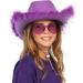 Funcredible Purple Cowgirl Hat with Glasses | Western Rodeo Costume Accessories for Women, Girls, and Kids - Buy Online on GoSupps.com