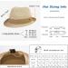 Fancet Packable Straw Fedora Panama Hat for Men & Women - Beige | Sun Summer Beach Trilby - Medium 16010 - Buy Online on GoSupps.com