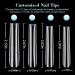 LIONVISON Long Coffin Fake Nails 200Pcs - Customized Clear False Nail Extension Kit for Acrylic Nails - Press On Nails for Salon Manicure - Buy Online on GoSupps.com