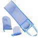 Sewroro Applicateur Dos Autobronzant 3 Pi ces Kit Moufles sans Doigts Bleu Velours pour Femmes Hommes Application Uniforme Bronzage Spa