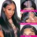 24 Inch Straight Lace Front Human Hair Wig for Black Women - Pre Plucked with 150% Density and Baby Hair - HD 13x4 Lace Frontal Wig - Buy Online on GoSupps.com