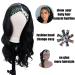 Synthetic Glueless Black Body Wave Headband Wig - 26 Inch 1B# Natural Black - Heat Resistant - 180% Density - For Black Women - Buy Online on GoSupps.com