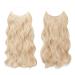 Feshfen Invisible Hair Extensions - Honey Blonde & Platinum Blonde Curly 45cm | Adjustable Secret Hair Part for Women - Buy Online on GoSupps.com